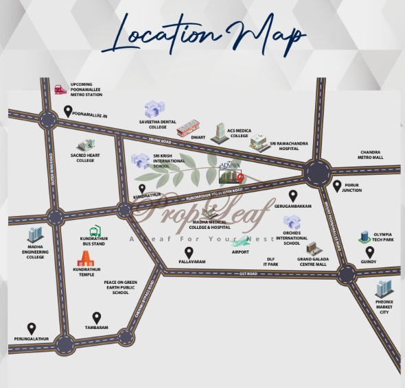 Jains Advaya Location Map